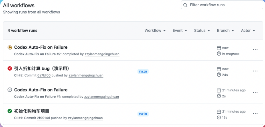 github-actions-workflow-failure-list